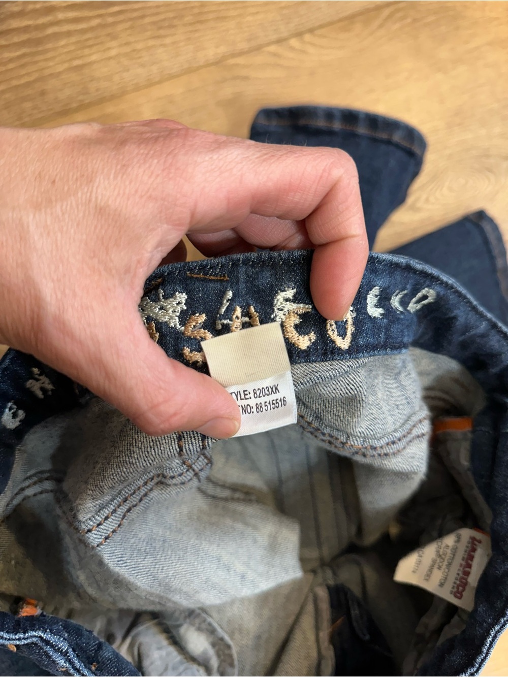 Y2K Parasuco DenimLegend Dark Wash Straight Leg Jeans unique back panel detail - Picture 9 of 10